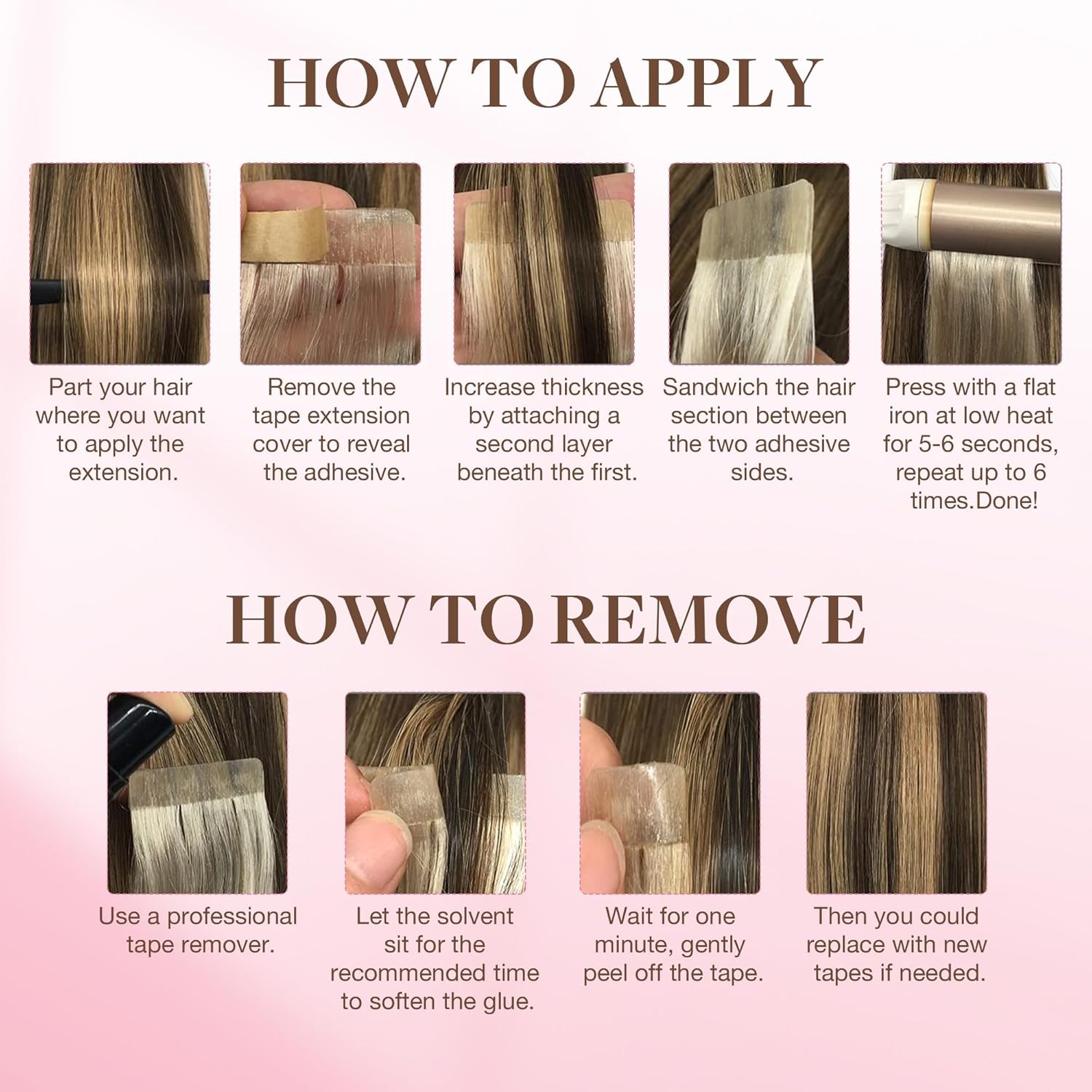 72Tabs(6sheets）Hair Extension  - Hair Extension Tape In recension och pris