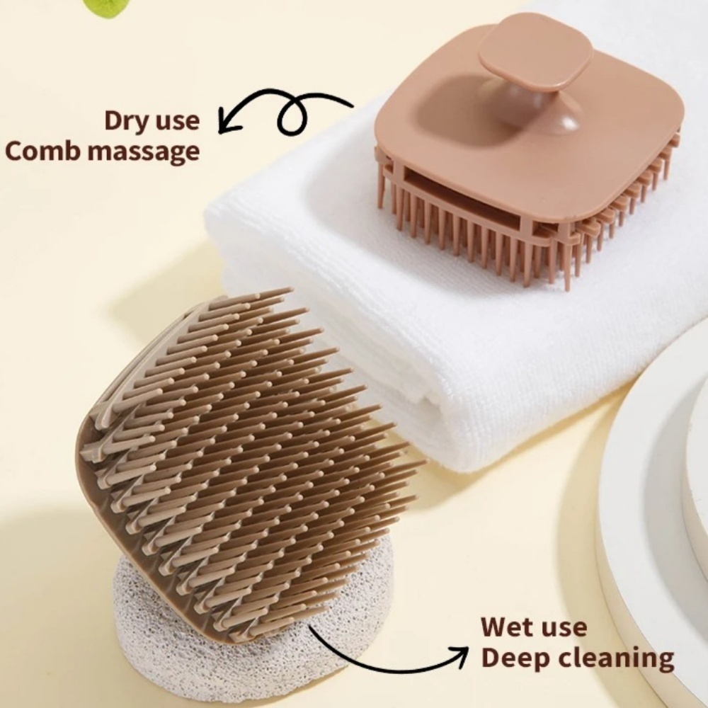1pcs Square Shampoo Brush Head - Scalp Scrub Exfoliant recension och pris
