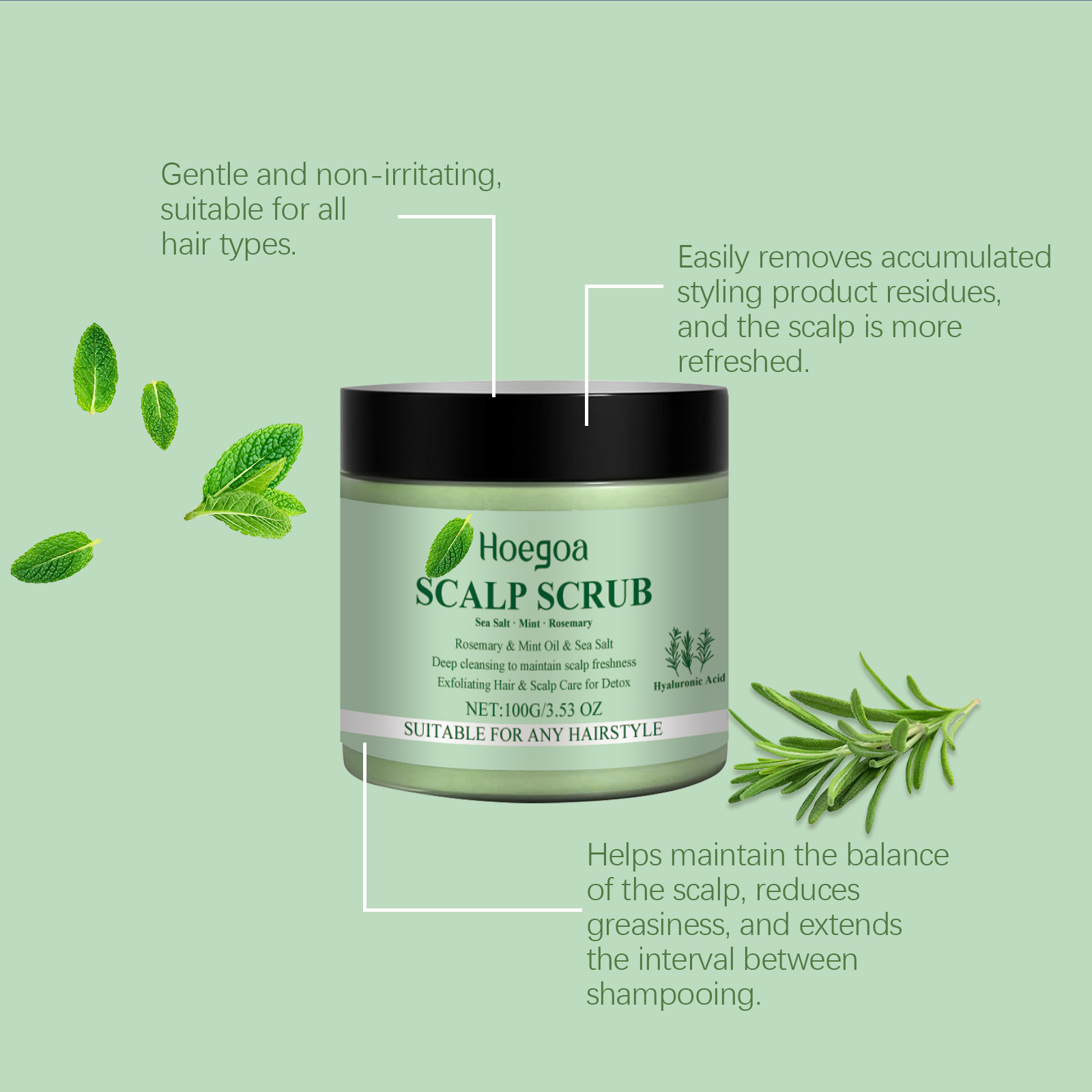 Rosemary Hair Care Scrub Cream - Scalp Scrub Exfoliant recension och pris