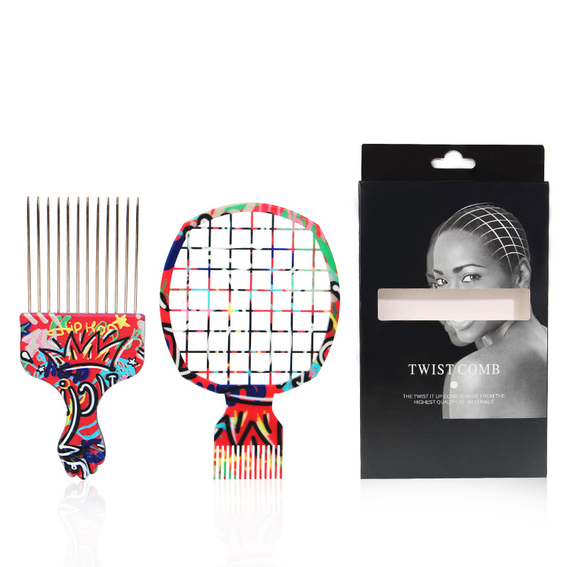 2Pcs Professional Salon Afro C - Afro Pick Comb recension och pris