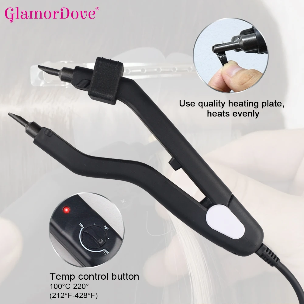 Hair Extension Heating Iron Ha - Glue Gun Hair recension och pris
