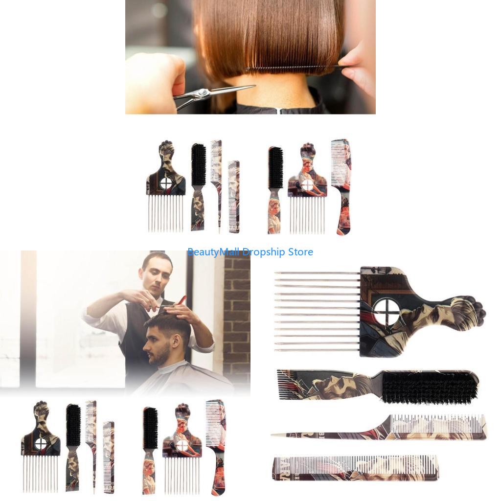 40JD Fashion Hairbrush Set Wit - Afro Pick Comb recension och pris
