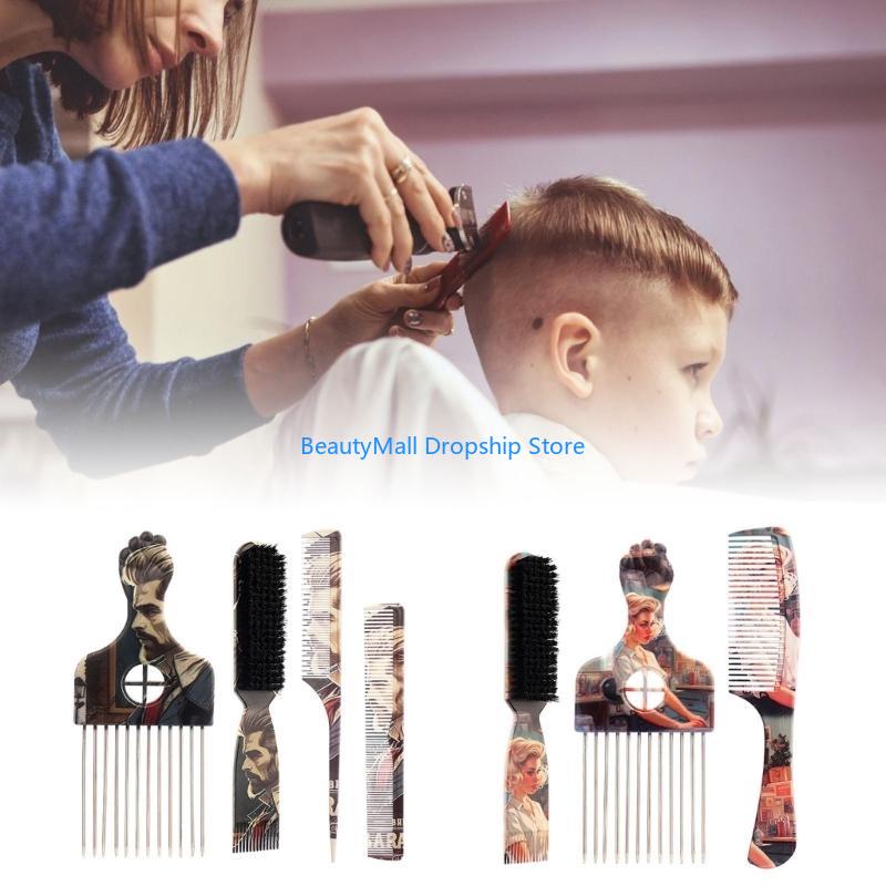 40JD Fashion Hairbrush Set Wit - Afro Pick Comb recension och pris