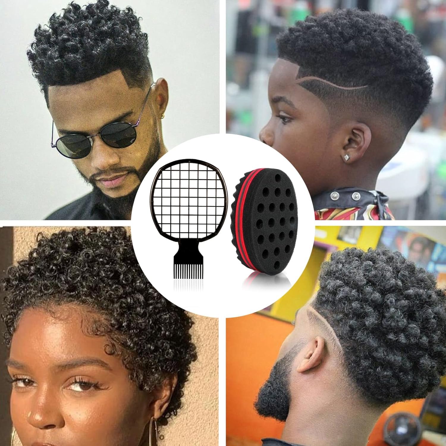 2pcs Afro Twist hair comb spon - Afro Pick Comb recension och pris