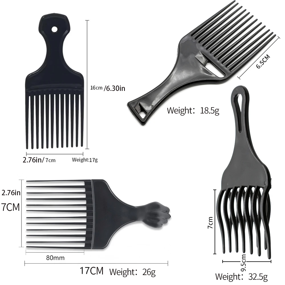 1PCS Black Insert Afro Hair Co - Afro Pick Comb recension och pris