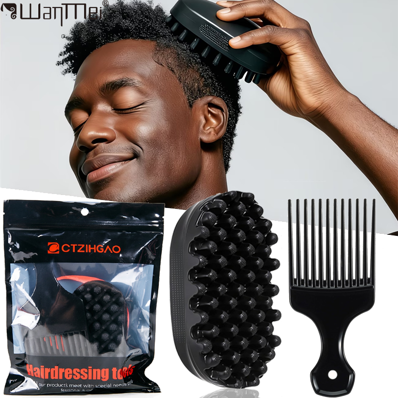 Silicone Magic Twist Hair Brus - Afro Pick Comb recension och pris