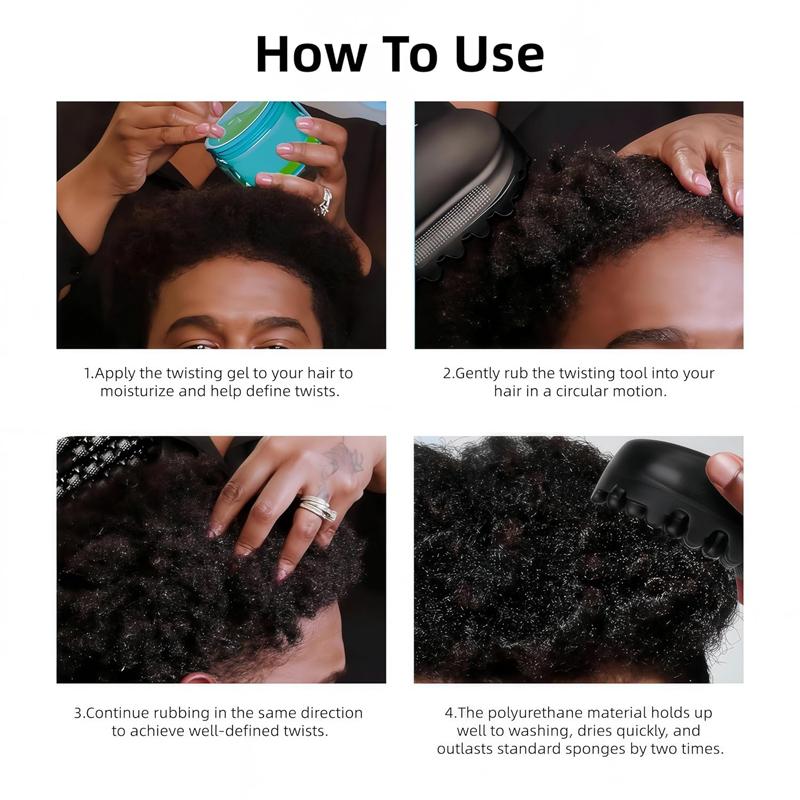 Silicone Magic Twist Hair Brus - Afro Pick Comb recension och pris